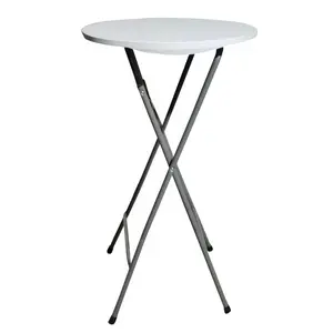 Mobiliário para banquetes de casamento, mesa de plástico para eventos, mesa redonda portátil dobrável para jardim e acampamento ao ar livre, 10 lugares, moderna