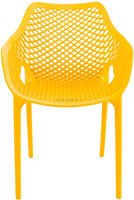 Fauteuil de salle à manger empilable jaune en polypropylène pour extérieur – Chaises modernes en plastique pour appartement/salle de bain – Vente en gros