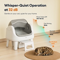 Litière automatique autonettoyante intelligente AS12 pour chat, à ouverture supérieure, grande capacité, en plastique écologique, facile à nettoyer, faible bruit, contrôle des odeurs