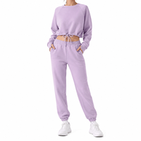 Ensemble de vêtements de travail personnalisés pour femmes, sweat-shirt à manches raglan avec cordon de serrage, pantalon de jogging, uniforme de travail en coton antibactérien