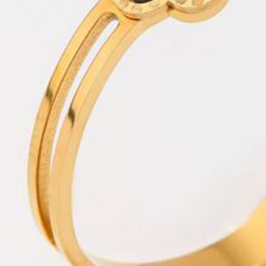 Due Braccialetti alla Moda in Acciaio Inossidabile con Piccoli Fiori, Placcati in Oro con Design a Quadrifoglio, Gioielli Unisex - Product Image 4