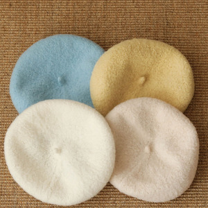 หมวกเบเร่ต์สไตล์วินเทจสำหรับผู้หญิง ทำจากผ้าขนสัตว์  แบบลำลอง สไตล์เกาหลี  หมวกจิตรกรย้อนยุค  หมวกยีนส์  หมวกคาวบอย - Product Image 2