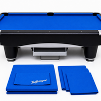 Kit de feutre de billard gris neutre, bandes prédécoupées, bord droit, pour table de billard à rail noir mat