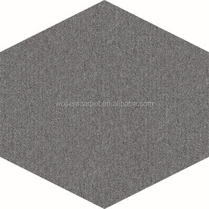 Dalles de moquette hexagonales en nylon à boucles, ignifuges, modernes, à motif écossais, pour bureaux commerciaux, pour la prière et l'usage domestique - Product Image 5