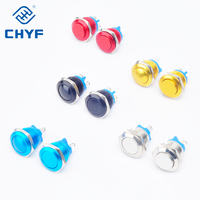 높은 quaily 스위치 누름단추식 전쟁 8Mm 10Mm 12Mm 16Mm 19Mm 22Mm 제광기 스위치 둥근 방수 금속 누름단추식 전쟁 스위치