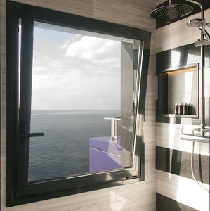 Konut ofis kullanımı için içten ve dışa açılan low-e cam ses geçirmez tasarımlı çift eylem iki eksenli pencere - Product Image 6