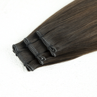 Extensions de cheveux vierges chinois Remy, lisses et soyeux, double trame, qualité supérieure, double tirage