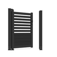 Puerta de entrada de aluminio resistente al sal para zonas costeras Prima, con lamas horizontales y recubrimiento en polvo, para casas de playa y patios.