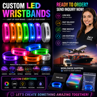 Bracelet en silicone LED personnalisé, bracelet lumineux clignotant pour les événements festifs