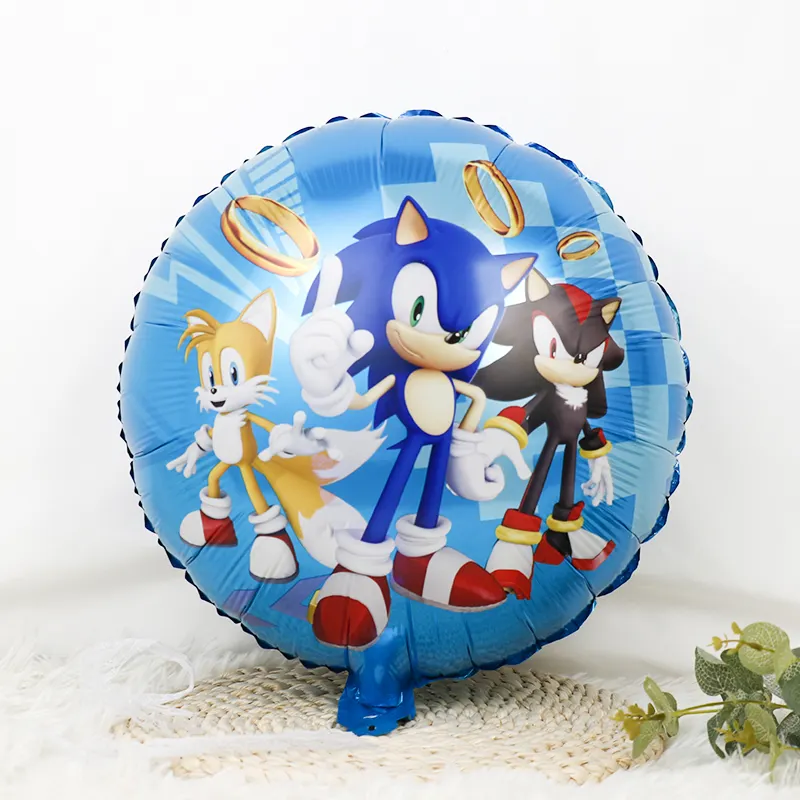 18 इंच ध्वनि पन्नी गुब्बारे सुपर हीरो <span class=keywords><strong>Sega</strong></span> खेल प्रशंसकों गुब्बारा लड़का सजावट हाथी globos जन्मदिन की पार्टी गुब्बारा आपूर्ति