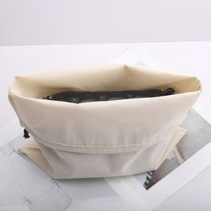 High Quality Natural Cotton <b>Dust</b> <b>Bag</b> for Shoe Packing Custom Logo Printing Organic Cotton Drawstring Cosmetic Muslin Pouch - Product Image 5