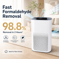 Penjernih Udara WiFi Portabel untuk Kamar Tidur Ruangan Kecil Filter HEPA H13 H14 Sensor PM 2.5 Kontrol Aplikasi Pintar