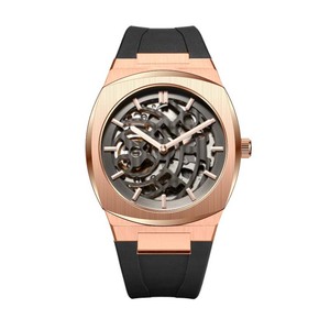 นาฬิกาแฟชั่นผู้ชายกันน้ำตัวเรือนสแตนเลสสายหนัง43มม. กล่องอะนาล็อกแบบโบราณเรียบง่าย - Product Image 5