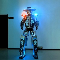 Costume de robot LED multi-modes léger en EVA, costume lumineux personnalisé pour la location d'événements (bars, carnavals, mariages)