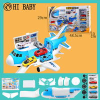 Bricolage avion coulissant stockage et Transport Cargo avion voiture jouet ensemble de jeu pour enfants 3 + plastique Air-Transport assemblage camion