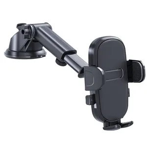 Universal Mobile Phone Holder With 360 Rotating Telescopic Arm For Windshield Dashboard Mount Car Phone Holder