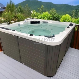 Bain à remous <span class=keywords><strong>extérieur</strong></span> avec technologie de chauffage rapide, spa 5 places pour climat froid, jardin et détente hivernale en plein air - Product Image 2