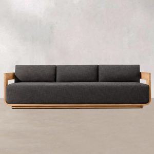 Juego de Muebles de Jardín Impermeables para Exteriores, Sofá de Madera de Teca para Patio, Playa, Bungalow Moderno, Juego de Muebles de Sofá para Exteriores - Product Image 4