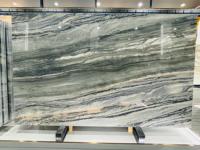 Dalles de quartzite des Galapagos exotiques, quartzite bleu poli pour villas de luxe, salon, cuisine, mur d'accentuation, salle de bain, meuble-lavabo