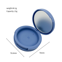 Logo couleur personnalisée rond 15g poudre pressée correcteur fard à joues étui pour maquillage du visage emballage avec miroir