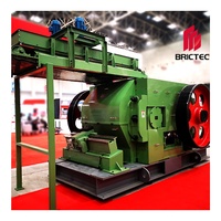 Concasseur d'argile entièrement automatique, broyeur à rouleaux en alliage de chrome, machine à blocs creux, machine à fabriquer des briques à vendre