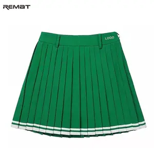 Юбка для гольфа, однотонная профессиональная юбка для гольфа для женщин, горячая распродажа, теннисная юбка, брендинг с логотипом частного бренда