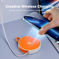 Accessoires mobiles pour le dropshipping : Câble rétractable créatif pour écouteurs, chargeur sans fil pour iPhone, avec logo personnalisé