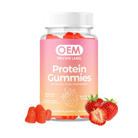 Gummies véganes riches en protéines, faibles en calories, à base de plantes, stimulant l'énergie sportive, complément alimentaire en gummies protéinés avec collagène