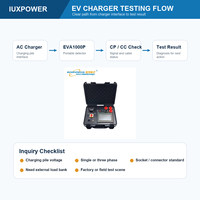 Détecteur de borne de recharge portable EVA1000P pour véhicules électriques avec test CP CC triphasé 32A