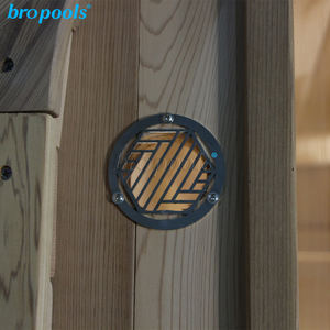 Sala de Sauna de madera de cicuta maciza para exteriores de Cedro rojo canadiense tradicional, 6KW húmedo de cabina de vapor, función de vapor seco, diseño de porche delantero - Product Image 6