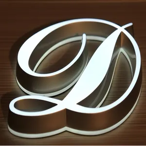Su misura 3D Slot lettera Logo LED insegne illuminate ristorante commerciale esterno interno segnaletica luminosi personaggi pareti