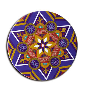 Sous-verre en céramique rond à motif mandala, isolation thermique, durable, pour cuisine, impression numérique, fabriqué à Quanzhou - Product Image 4