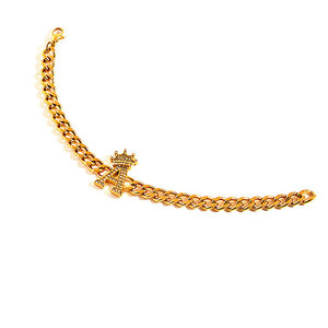 Non Tarnish 316L Stainless Steel <b>Men's</b> Fashion Bracelets & <b>Bangles</b> 14k 18k Pvd Gold Plated Crown Jewelry Bracelet <b>for</b> <b>Men</b> - Product Image 3