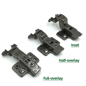 Charnière de meuble à amortisseur hydraulique, cadre en aluminium carré noir, charnières 3D pour porte d'armoire de cuisine - Product Image 4