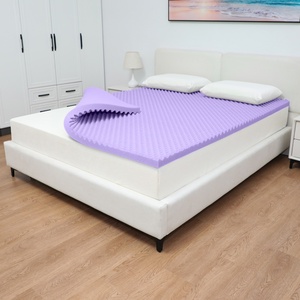 Egg Crate/Flat Reversible Design <strong>Sofa</strong> <strong>Beds</strong> Standard Memory Foam Mattress <strong>Topper</strong> with Lavender/Gel/Green Tea/Bamboo Infusion - Product Image 1