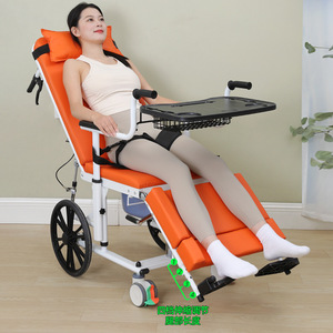 Xinxiaorong Reclining Transfer <b>Chair</b> Hydraulic Adjustable Bedside <b>Mobility</b> Aid For Elderly Patients Orange Color Model 331 - Product Image 2