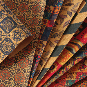 Оптовая продажа, композит из пробкового полиуретана с принтом на ткани TC, для производства обуви/головных убор/сумочек - Product Image 1