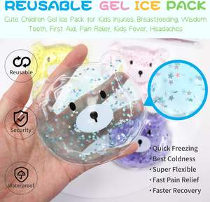 Anak-anak lucu dapat digunakan kembali Gel es pak anak-anak menyusui kebijaksanaan gigi pereda nyeri makan siang & demam sakit kepala-paket panas & dingin - Product Image 4