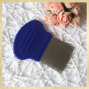 Commercio all'ingrosso di lusso in acciaio inox e plastica Pet pettine Logo personalizzabile di piccole dimensioni per la pulizia del cane gatto delle pulci Tick pidocchi rimozione Nit - Product Image 3