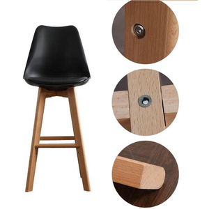 Sgabelli in Legno Massello di Alta Qualità, Sedie da Bar Moderne per Isole Cucina, Pub e Spazi Commerciali - Product Image 5