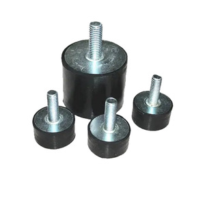 418 Rubber <b>Shock</b> <b>Absorbers</b> Cylindrical With Threaded Rod For Industrial Equipment Vibration Damping - Product Image 1