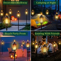 Étanche solaire faux feu effet flamme led jardin lanterne lumière vacillante torche lumière décorative extérieure pour jardin extérieur