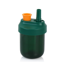 Bouteille d'eau scolaire transparente et mignonne en plastique sans BPA, écologique, 16 oz, légère, incassable, compatible lave-vaisselle pour adultes