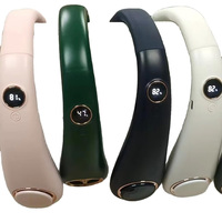 Ventilateur de cou sans pales, portable, silencieux, numérique, 5 vitesses, en plastique souple, rechargeable par USB, pour extérieur