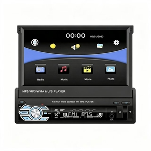 เครื่องเล่น MP5 ติดรถยนต์แบบพับเก็บได้ขนาด 7 นิ้ว พร้อมหน้าจอสัมผัสแบบ Capacitive รองรับการ์ด TF ช่อง USB เดียว และช่อง AUX - Product Image 1