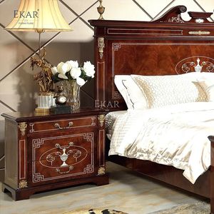 Cama de Lujo <span class=keywords><strong>Imperial</strong></span> St. James de EKAR |   Base de Cama de Madera de Burl Tallada a Mano Estilo Inglés | - Product Image 2