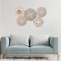 Décoration murale en jute faite à la main, style indien, pour plantes aériennes, objets décoratifs noirs pour salon