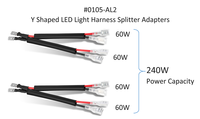 Conectores Divisores Adaptadores de 4 Salidas y 240W de Potencia Total para Arnés de Barra de Luz LED