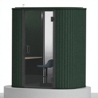 Cabine Acoustique d'Isolation Sonore |   Cabine téléphonique insonorisée pour bureau, structure en aluminium, réduction du bruit NRC 0.8+ 20dB, module rapide