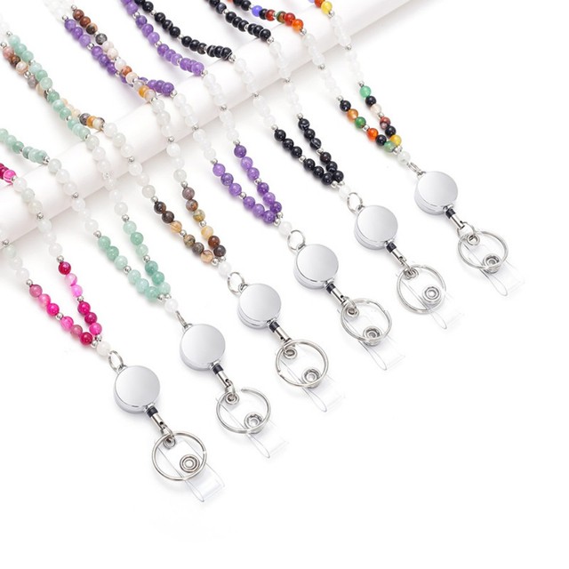Wholesale Nature Stone Bead String Fashion Pendant Neck Hanging Rope Necklaces for Girls